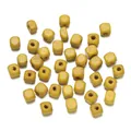 Hoogwaardige gele vierkante houten kralen voor DIY sieraden maken en knutselen - 100-pack (6x6.5mm/2mm Gat) / Geel