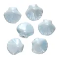 Lichtblauwe schelp keramische kralen voor DIY sieraden maken 12x13,5mm - Lichtblauw