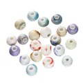 Assorted 6-12mm porcelain loose beads with colorful glaze for DIY jewelry making - 6mm (20 Pieces/Pack) / Mixed Random