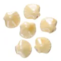 Geelachtige 12x13,5mm schelpvormige keramische kralen voor DIY sieraden en telefoonketens - Lichtgeel