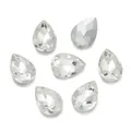 Hoogwaardige 10x14mm druppelvormige glazen strass steentjes voor doe-het-zelf sieraden - 10 Stuks Verpakking / Transparant (Stijl 01)