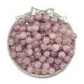 10mm purple marble textured glass beads for DIY bracelet jewelry making accessories - 50 Pieces (10mm / Hole 1.8mm) / Purple