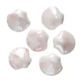 Set van 12x13,5mm schelpvormige keramische kralen in roze en wit voor DIY-sieraden - Roze Wit