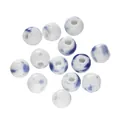 6-12mm round white ceramic beads with traditional blue ink pattern for DIY jewelry - 6mm (20 Pieces/Pack) / Splattered Blue Flower (Blue and White Splatter)