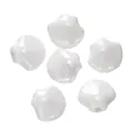 Witte schelpvormige keramische kralen 12x13,5mm geglazuurd voor DIY-sieraden maken - Wit