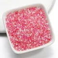 Perline di vetro rosa e bianche da 2mm per creazione di gioielli fai da te. - 10g (circa 1060 pezzi) / tonalità rosse