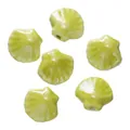 Lichtgroene schelpvormige keramische kralen voor DIY-sieraden maken 12x13.5mm kralen - Geelgroen