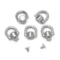 18mm ασημί κρίκος D με βίδα για επισκευή τσάντας DIY και αξεσουάρ χειροτεχνίας - 18mm / Ασημί