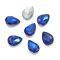 Strass in vetro blu scuro 10x14mm a forma di goccia per decorazioni fai da te - Confezione da 10 / Blu Profondo (Stile 15)