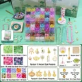 Kit de création de bracelets pour enfants avec perles de style chinois - Édition Suprême Guochao (14 Couleurs 700 Perles) 9 Compartiments + Sac