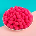 Pompones de poliéster rosa intenso de alta elasticidad para manualidades DIY. - Rosa Rojo Profundo