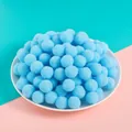 Bolas de pompones de felpa de poliéster azul cielo para accesorios de joyería DIY - Azul cielo