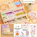 Kit de fabrication de bijoux de bracelet DIY pour enfants avec boîte de rangement - Édition Zhen (6 Couleurs 300 Perles)
