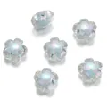 Detalle de cuentas de flores acrílicas iridiscentes para joyería y abalorios artesanal - 10 Piezas/Paquete (17*17.5mm) / Azul