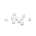 Cuentas sueltas de imitación de perlas ABS blancas en forma de corazón para joyas DIY - Corazón Horizontal (AC2293) / 20 Piezas/Pack (6.2*6.4mm)