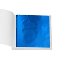 Hojas cuadradas de pan de oro de imitación azul 9x9cm para uñas y bricolaje - Cuadrado / Pack de 100 / Azul