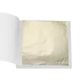 Premium φύλλα χρυσού 9x9cm για τέχνη νυχιών, ζωγραφική και κατασκευές ρητίνης DIY - Τετράγωνο / Πακέτο των 100 / Ασημί Σαμπανιζέ
