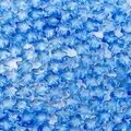 Blaue sternförmige Glasperlen mit feinem Glitzer für DIY Schmuckherstellung Zubehör - 50 Stück/Packung / Blau