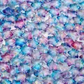 Bunte sternförmige Glasperlen mit Goldfolie für die eigene DIY-Schmuckherstellung - 50 Stück/Packung / Blau Rosa