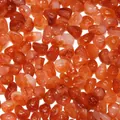 Orange marbled acrylic irregular pierced beads for DIY jewelry making accessories - 50 Pieces / Dark Orange