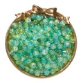 Close-up of green and blue crackle glass beads for DIY jewelry making accessories - 50 Pieces/Pack (8mm) / Blue Green Crackle