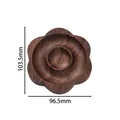 Plateau à perles en noyer en forme de fleur avec dimensions 103,5 mm et 96,5 mm - Plateau à Perles Fleur Noyer Noir