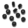Faceted black glass rondelle beads for DIY jewelry making and beading accessories - 10 Pcs/Pack 4.5*7.5mm/Hole 1.2mm/Approx 6g / Black