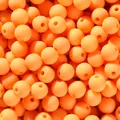 Perles rondes en acrylique orange mat pour la fabrication de bijoux DIY et de l'artisanat - 50 Pièces/Paquet (6mm) / Orange