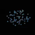 Iridescent transparent bubble beads for DIY jewelry making and resin craft filler - 5g / 1.5-2mm / Blue