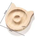 Katzenförmiges Designbrett aus Massivholz für Perlen und Schmuck mit Maßangaben - Massivholz / Katze