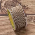 Detailed close-up of 2.5mm two-tone braided cord for DIY handmade jewelry crafts. - Grey-brown