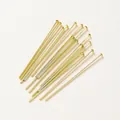 14K gold-plated metal flat head T-pins for professional DIY jewelry making beading - 16mm (100 Pcs/Pack) / 14K Gold