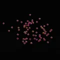 Iridescent colorful crystal epoxy bubble beads for DIY jewelry and crafts filling - 5g / 1.5-2mm / Red