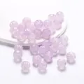 Primo piano di perle di zucca in acrilico viola con finitura perlata per gioielli fai da te - Perlina Zucca Cangiante / 20 Pezzi/Confezione / Viola