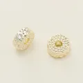 High-quality 18K gold plated textured spacer beads for DIY jewelry and bracelet making - 5 Pieces/Pack (2.5*6mm) / 14K Gold Moon Star Pitted Spacer