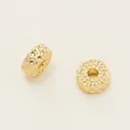 18k gold plated hammered spacer beads for DIY jewelry making bracelets and necklaces - 5 Pieces/Pack (2.5*6mm) / 18K Gold Moon Star Pitted Spacer