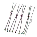 Gedetailleerd overzicht van verstelbare regenboog rvs armbandkettingen voor DIY-sieraden - 3 Stuks/Verpakking / AB Wit