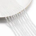 Primo piano di perline di cristallo sfaccettato da 3 mm per gioielli e accessori fai da te. - 1 Filo (Circa 127 Pezzi), Diametro 3mm/Foro 0.8mm / Trasparente