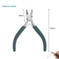 Detail of 102mm diagonal cutters with 29mm head for jewelry making and precision crafts. - Side Cutter Pliers