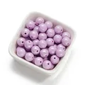 Vue détaillée de perles rondes en acrylique irisées lavande de 10 mm en bol - 30 Pcs/Paquet / Violet