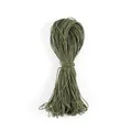 1mm olive green 3-strand Taiwan waxed cord for DIY jewelry braiding and bracelets. - 66 Meters/Pack / Army Green