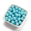 Perle rotonde in acrilico perlato blu acqua da 10 mm per accessori per gioielli fai da te - 30 Pezzi/Confezione / Blu