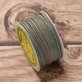 Durable 2.5mm two-tone braided jewelry cord for DIY handmade bracelets and necklaces - 2.5mm Diameter (Approx 8m) / Lake Blue Brown