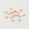 Rose gold plated copper wheel spacer beads for DIY jewelry making accessories - Smooth Wheel Disc (GA0040) / 3mm 30 Pieces / Rose Gold Plated