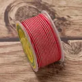 2.5mm red and gold woven cord spool for DIY jewelry making and handcrafted bracelets - 2.5mm Diameter (Approx 8m) / Off-White Red