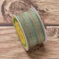 Wear-resistant 2.5mm braided Ruyi jewelry cord in teal and gold for DIY handmade bracelets - 2.5mm Diameter (Approx 8m) / Blue Earthy Yellow
