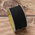 2.5mm black non-elastic braided cord spool for DIY jewelry, bracelet, and necklace making - Black
