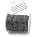 High quality 1.8mm silver bead chain roll for DIY handmade jewelry making accessories - 1.8mm (5m/22g) / White K/Silver
