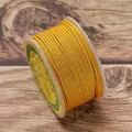 Durable 2.5mm golden non-elastic braided cord for DIY handmade jewelry and craft projects - Gold