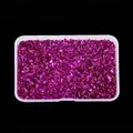 Irregular metallic magenta crushed glass stones for DIY crafts and nail art in a box - Deep Purple
